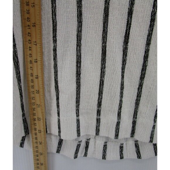 Anthropologie Top Small White Pullover Boho Striped Raglan V-Neck - Picture 4 of 11